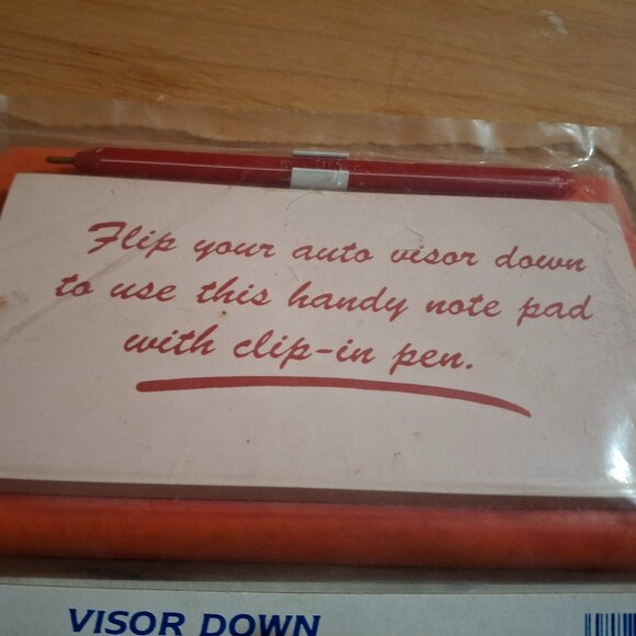 VERY RARE Vintage UNOPENED Auto Visor Note Pad And Pen - The Best Of Times - Picture 3 of 4